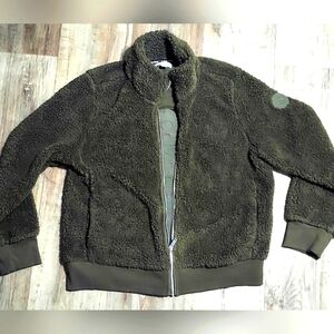 Calvin Klein Large Full Zip Fleece Jacket - Olive - Like new